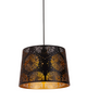 Pendant Light Black Iron Starburst Pattern 35cm E27 60W Pendant Light Black Iron Starburst Pattern 35cm E27 60W